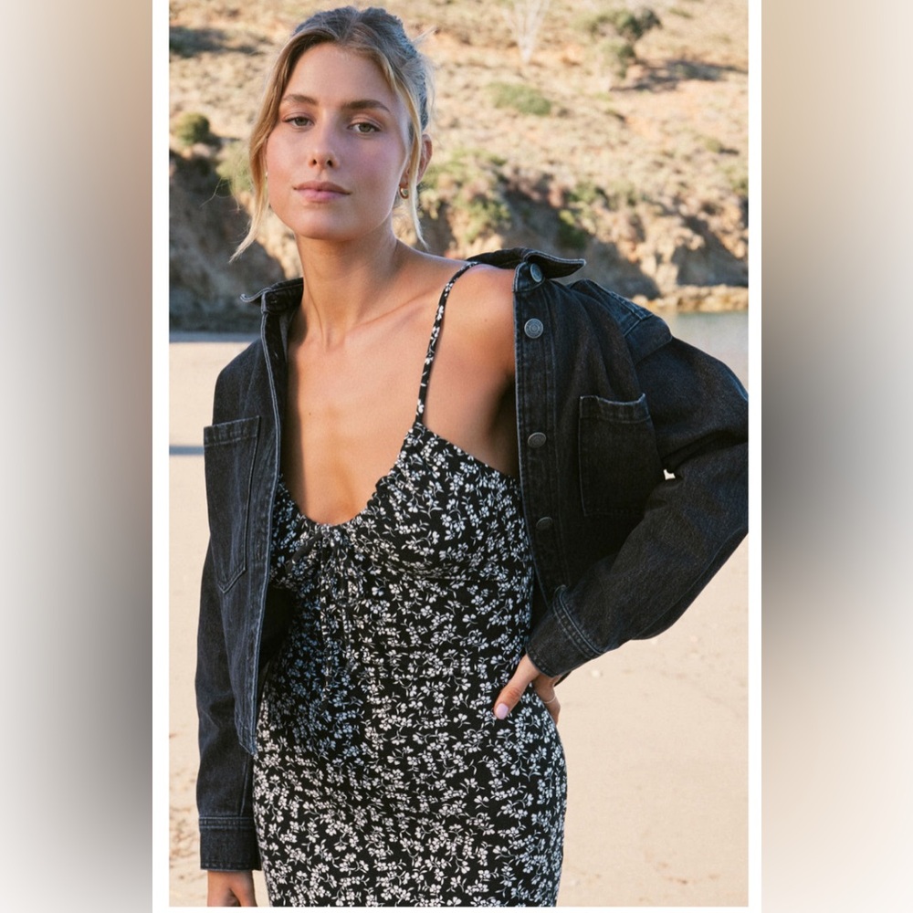 Z Supply Ditsy Midi Dress Small